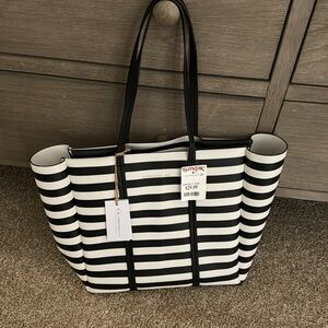 NY Expressions Striped Tote Bag NWT